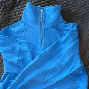 Lululemon oversized scuba funnel neck blue Nile XS/S